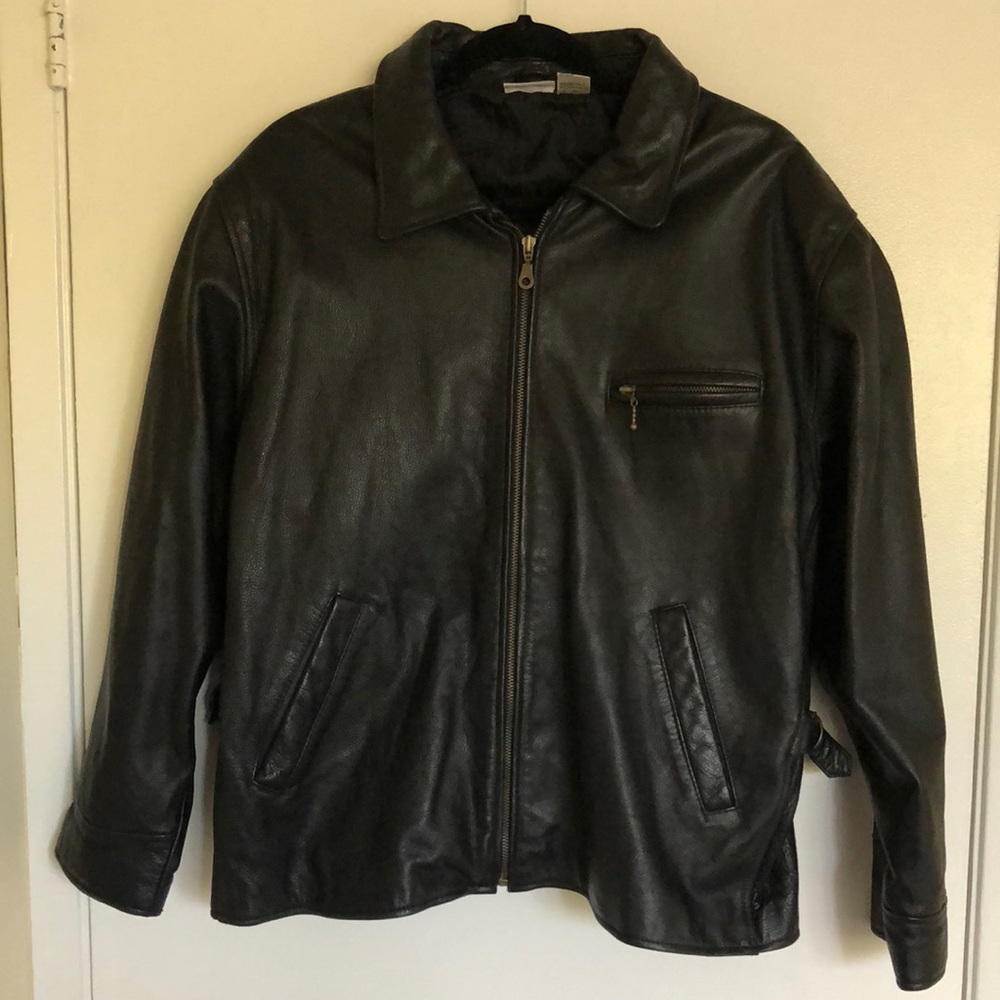 NEWPORT NEWS•Leather Moto Jacket